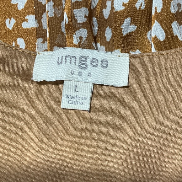 Umber Size L Brown and White Polka Dot Dress - Picture 7 of 7